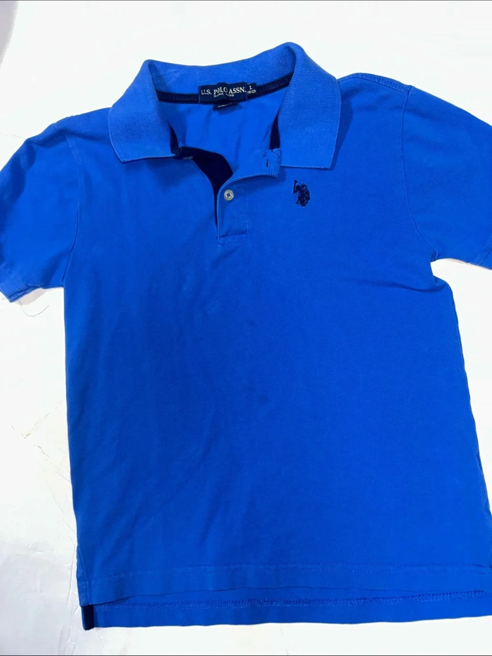 U.S. Polo Assn. Royal Blue Unisex Polo Shirt with Embroidered Logo Size 10/12